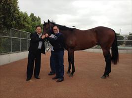 Mr Ye and Gary Moore with Happy Galaxy at Rosehill